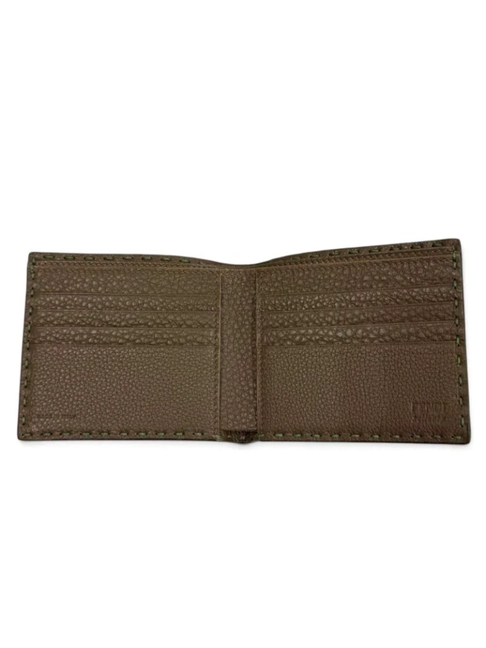 Fendi Selleria Bifold Logo Leather Compact Wallet